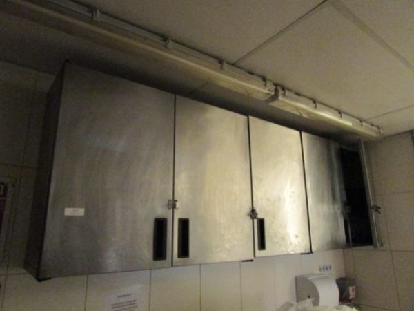 Armário suspenso de inox 