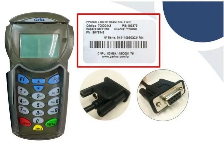 APROX. 900 PINPADS GERTEC SERIAL PPC 900 S