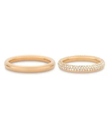 Par de alianças ouro amarelo 18k com aprox. 160 brilhantes 2cts aro 16 . largura 3,00 2mm